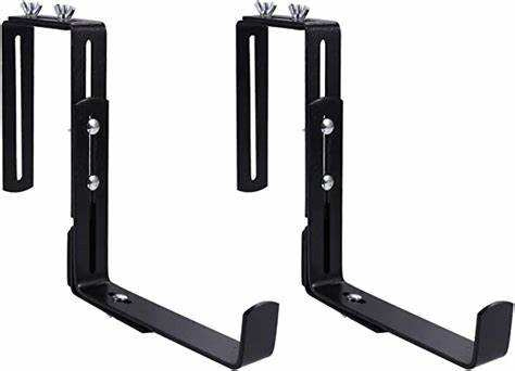Adjustable Flower Box Outdoor Hanging for Garden Fence Wall Window Deck Wrought Iron Steel Metal Railing Planter Bracket - Image 3