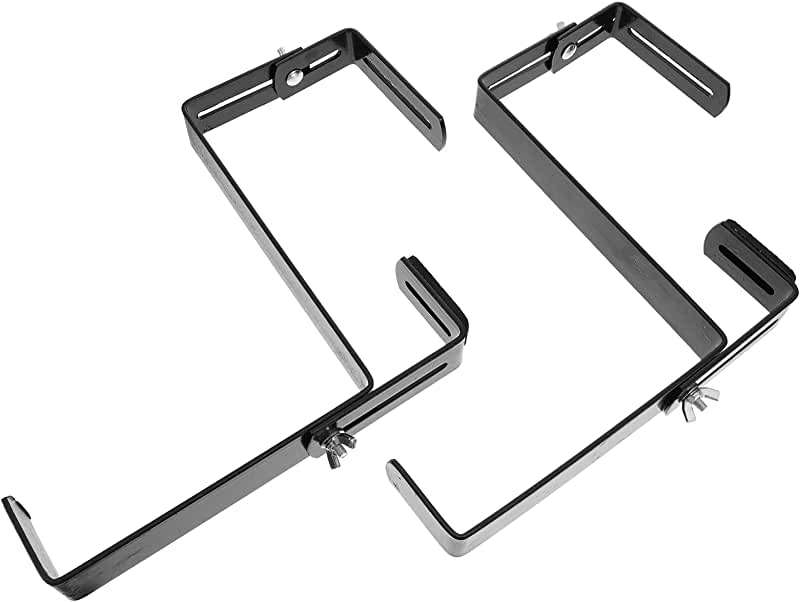 Adjustable Flower Box Outdoor Hanging for Garden Fence Wall Window Deck Wrought Iron Steel Metal Railing Planter Bracket - Image 6