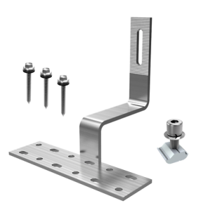Aluminum Rail Clamp Solar Racking Clamp PV Bracket Rail Fixing Metal Tin Roof Roof Hook Clamps