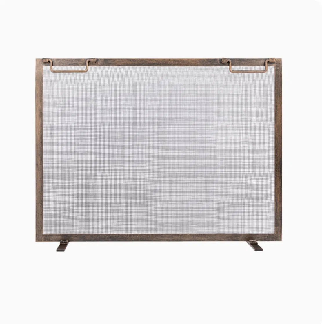 Classic Indoor Wrought Iron Metal Mesh Decorative Hand Forged Fireplace Screen Custom Fireplace Screen 3-Panel Folding - Image 6