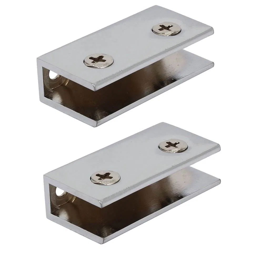 Custom Factory Furniture Hardware Square Fixed Clamp Stainless Steel Zinc Alloy Holding Metal Clip Support Glass Shelf Brackets - Image 3