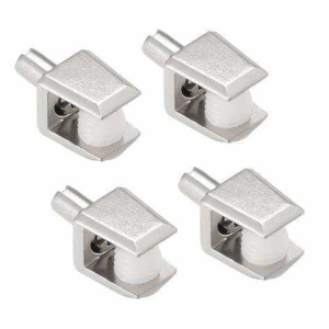 Custom Factory Furniture Hardware Square Fixed Clamp Stainless Steel Zinc Alloy Holding Metal Clip Support Glass Shelf Brackets