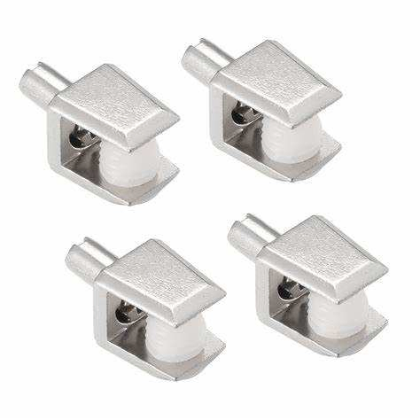 Custom Factory Furniture Hardware Square Fixed Clamp Stainless Steel Zinc Alloy Holding Metal Clip Support Glass Shelf Brackets
