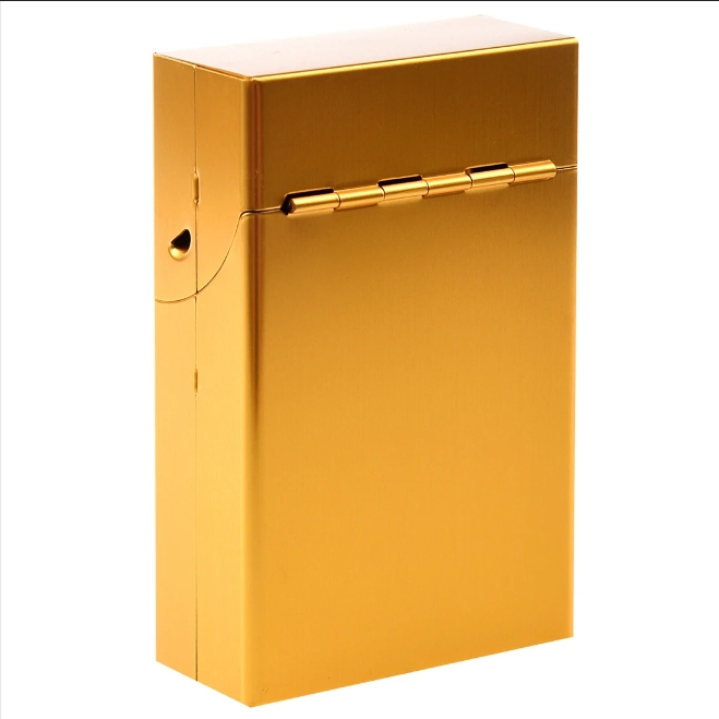 Custom Printed Hinged Tin Cigarette Case Packaging Rectangular Cigarette/ Cigar Tin Box - Image 2