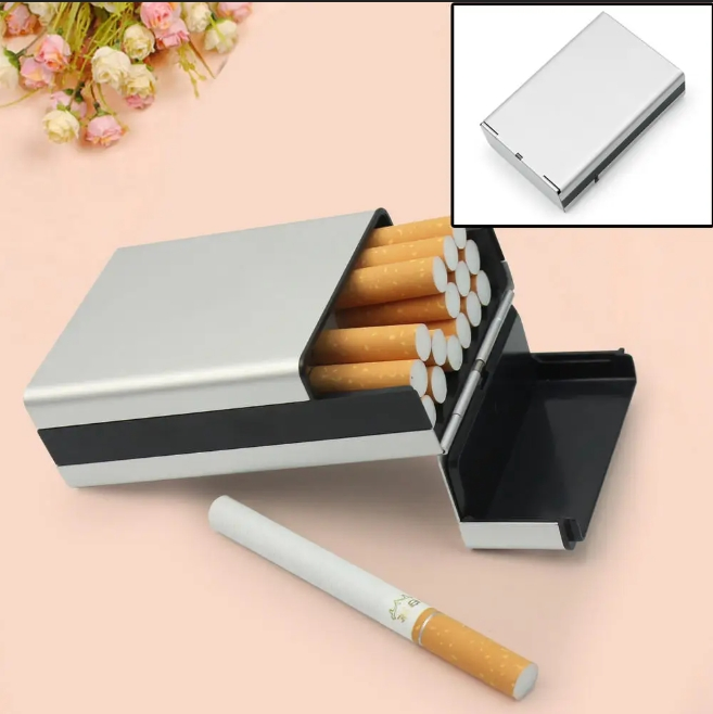 Custom Printed Hinged Tin Cigarette Case Packaging Rectangular Cigarette/ Cigar Tin Box - Image 4