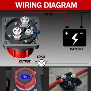 Digital Display Battery Power-off Switch, High Current Switch, Yacht RV Solar Equipment Switch, Battery Isolator