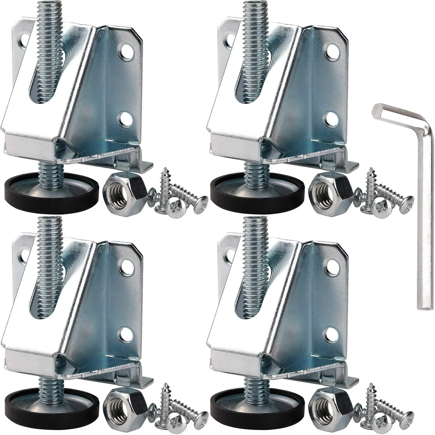 Factory Price Heavy Duty Levelling Foot Galvanized Adjustable Leveling Feet M18 Height Adjustment Feet with Base Dia 80mm - Image 3