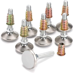 Factory Price Heavy Duty Levelling Foot Galvanized Adjustable Leveling Feet M18 Height Adjustment Feet with Base Dia 80mm