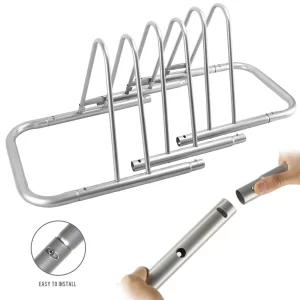 High Quality 8 Bike Storage Rack Bicycle Parking Bike Stand in Public Metal Bike Tools Simply Rack Carrying Bicycles Adjustable