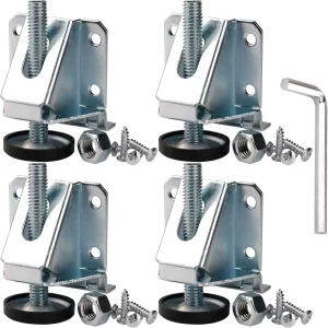 Large Machine Adjust Foot Fixed Galvanized Carbon Steel Heavy Duty Leveling Feet M8 with Base Dia 50mm with Rubber Pads