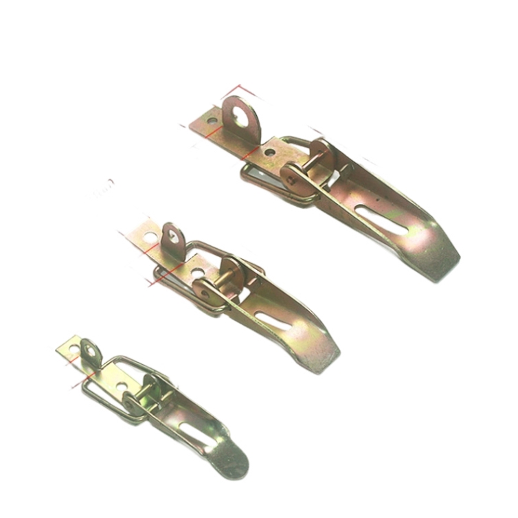 Large, Medium, and Small-Sized Lock Buckles, Iron Plated with Color Zinc, Luggage and Bag Hardware, Metal Lock Buckles