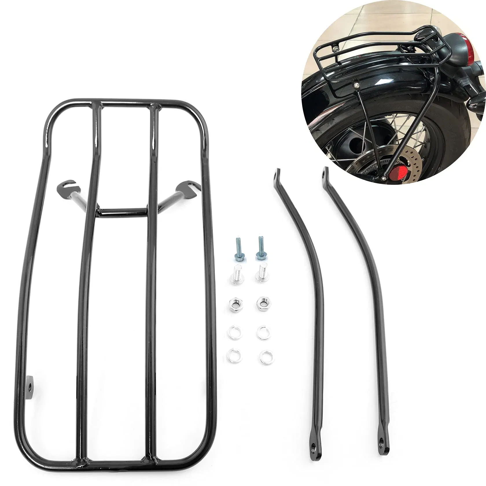 Motorcycles Part Chromed Rear Solo Seat Luggage Rack Support Shelf for Harley Sportster Iron XL 883 1200 2004-up - Image 3