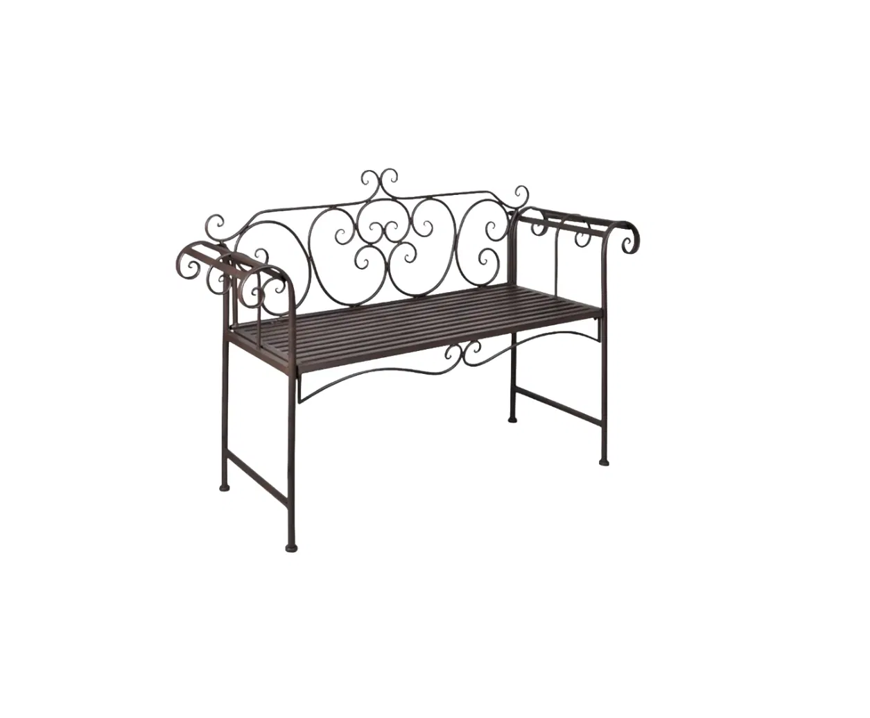 OEM/ODM Outdoor Park Patio Metal Garden Bench Iron Metal Patio Bistro Bench Chair - Image 4