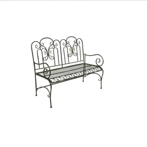 OEM/ODM Outdoor Park Patio Metal Garden Bench Iron Metal Patio Bistro Bench Chair