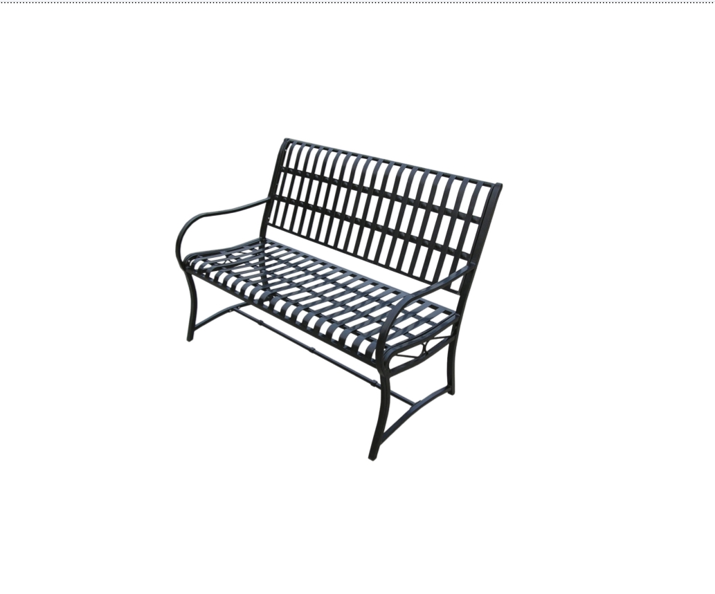 OEM/ODM Outdoor Park Patio Metal Garden Bench Iron Metal Patio Bistro Bench Chair - Image 5
