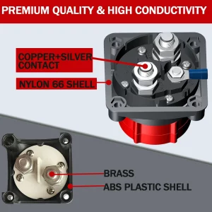 Special Offer High Current Yacht Power-off Switch, Car Battery Embedded Dual Battery Power Protection Knob Switch