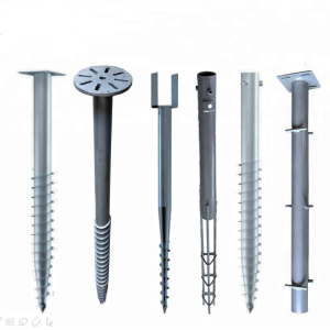 Spiral Ground Pile, Cast-in-Place Pile, Pre Embedded Pile, Photovoltaic Bracket, Photovoltaic Spiral Solid Factory