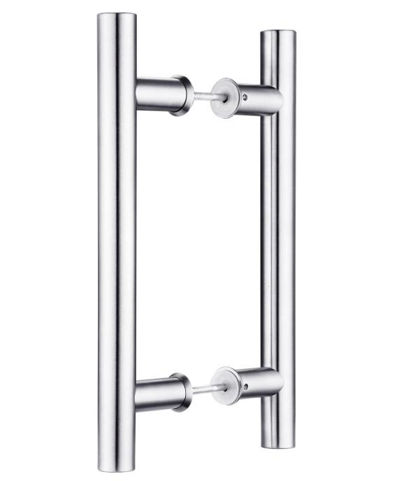 Stainless Steel Handle for Household Use, Directly Supplied by Glass Door Handle Manufacturer, Flat Tube with Adjustable Hole Spacing Pullminimalist Hands - Image 2