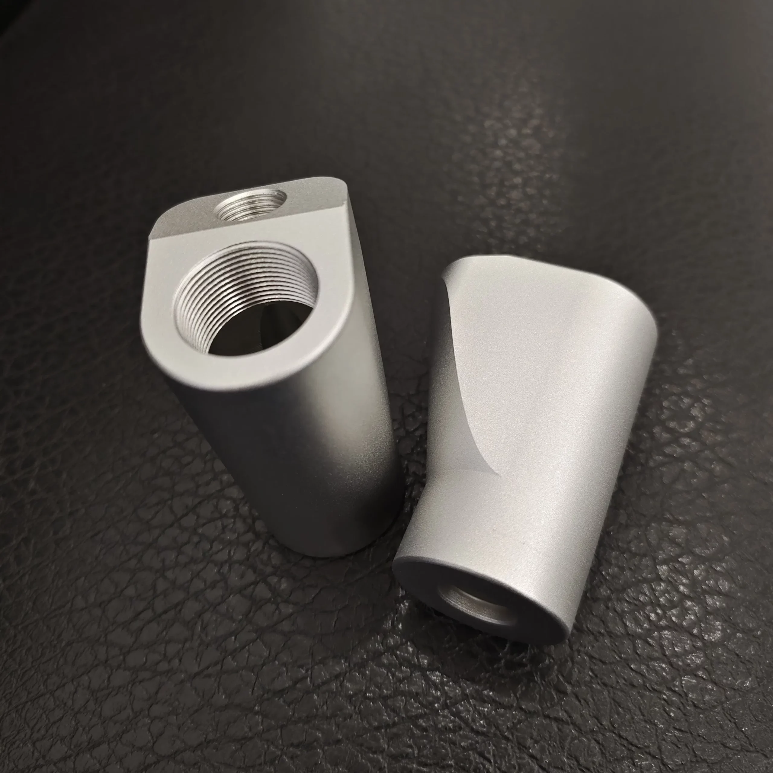 Threaded Sand Blasting of Flow Liquid Adapter for Customized Aluminum Machine Parts - Image 4