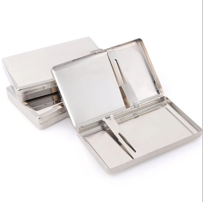 Wholesale Custom Smoking Cigarettes Aluminum Cigarette Case Tobacco Holder Pocket Box Storage Container Smoking Accessories - Image 3