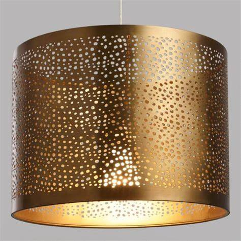 Wholesale Customization of Modern European Style Large Gold Lined Drum Metal Lampshade, Pendant Lamp Lampshade - Image 2