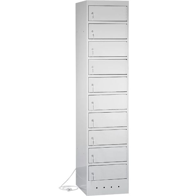 Yistar Customization OEM Mobile Compactor/ Compact Movable Shelving/Filing Storage System Phone Tablet Charging Locker Cart - Image 4