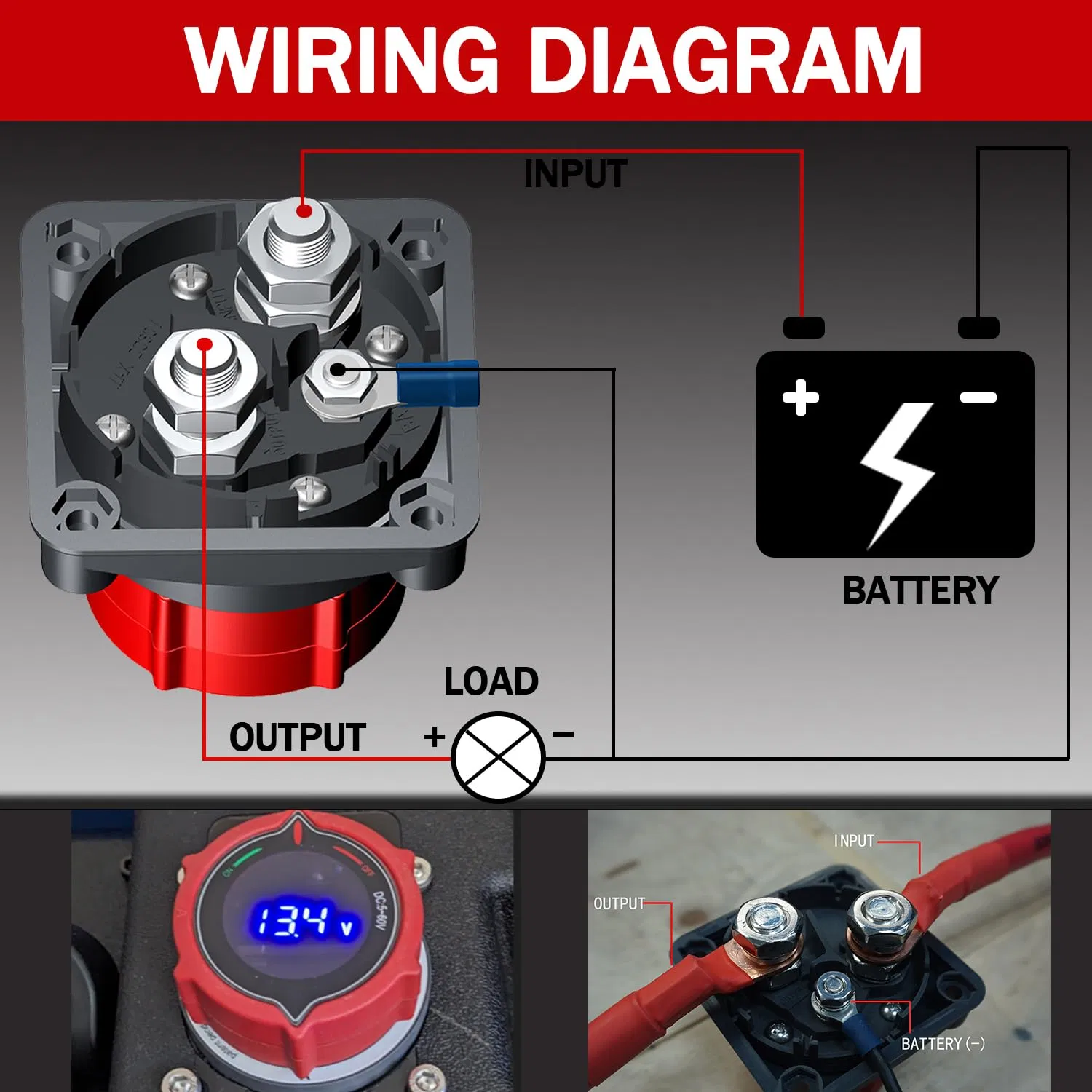 Yistar Special Offer High Current Yacht Power-off Switch, Car Battery Embedded Dual Battery Power Protection Knob Switch - Image 4