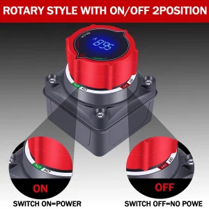 Yistar Special Offer High Current Yacht Power-off Switch, Car Battery Embedded Dual Battery Power Protection Knob Switch